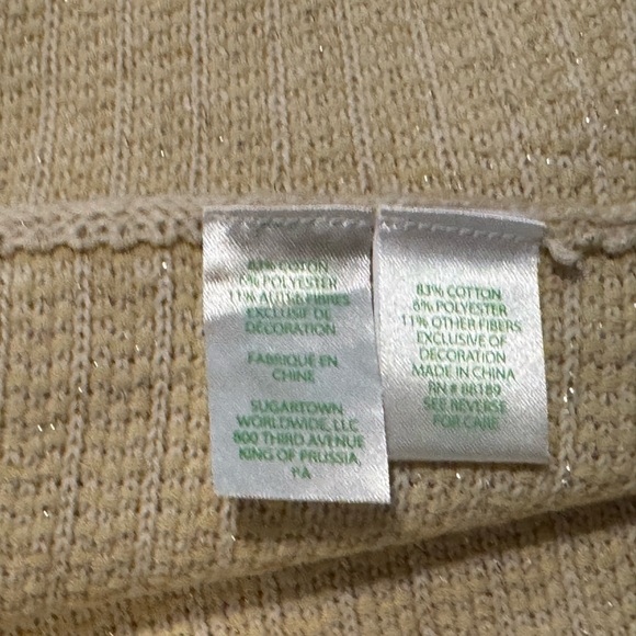 NWT Lilly Pulitzer Tatum Long Fringe Hem Cardigan in Gold Metallic Size Medium - Picture 7 of 11